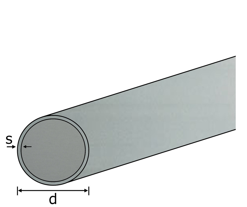 Aluminium Rundrohr AlMgSi0,5 (6060) F22 25/2 mm