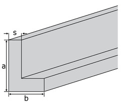 Alu-Winkel EN-AW 6060 (AlMgSi0,5) 40x20x2 mm eloxiert natur E6/EV1 EZL a 6 m